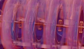 rotierende Räder in einer Maschine